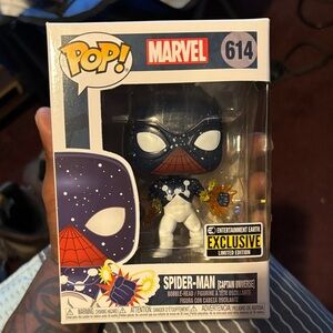 Funko Pop Marvel Spider-Man Captain Universe Blue and White